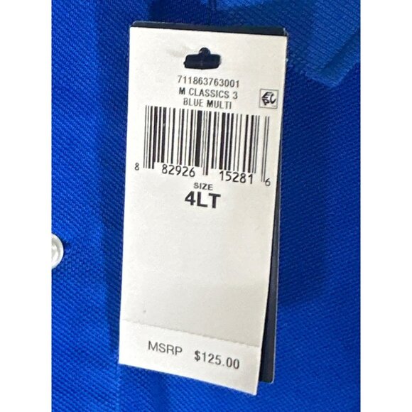 Polo Ralph Lauren Ombre Polo Shirt, Tie Dye, Blue/White/Orange, 4XLT, NWT - Picture 4 of 5